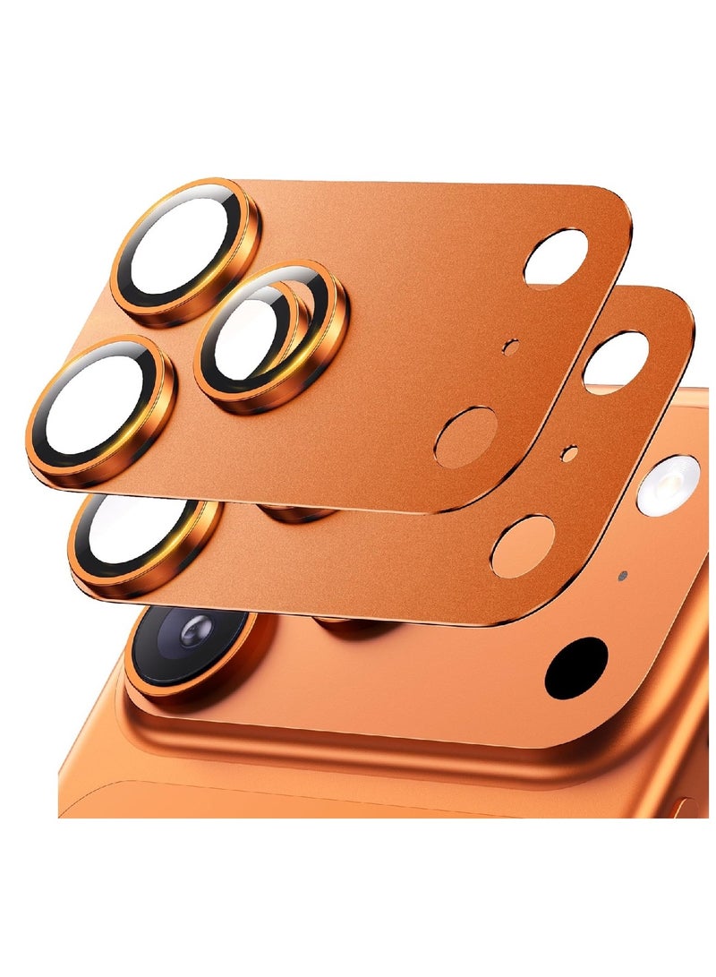 MOBM For iPhone 17 Pro Camera Protector Lens Cover Orange Pack of 2 - Image 1